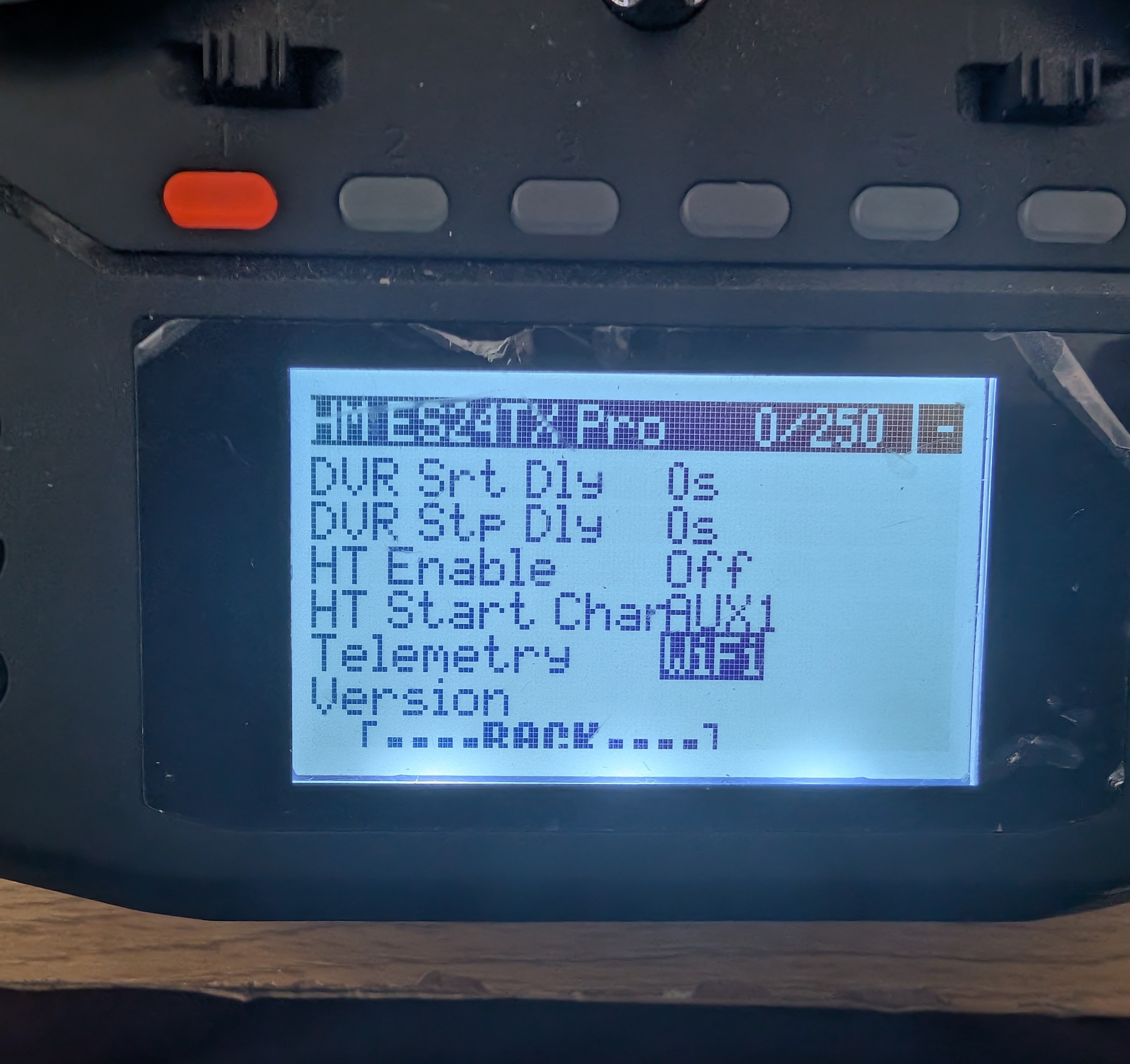 ExpressLRS Lua script with Telemetry set to WiFi